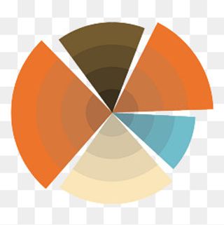 彩色饼状图,免抠元素