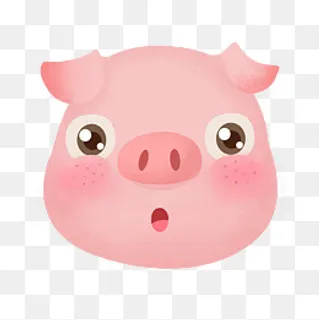 可爱萌萌哒的猪头,免抠元素