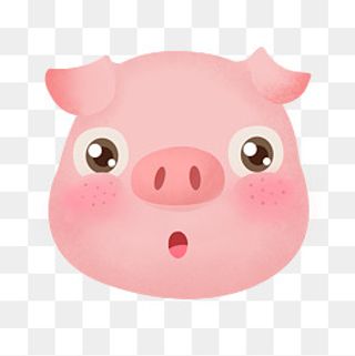 可爱萌萌哒的猪头,免抠元素