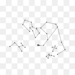 水彩卡通星座创意图案,免抠元素