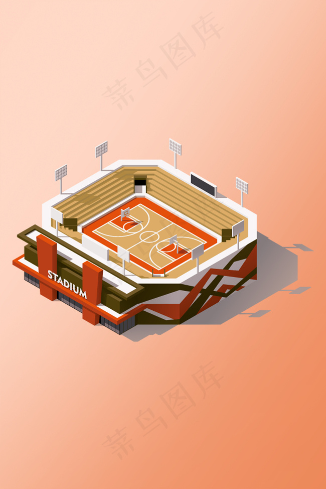 2.5D素材效果图背景图片素材