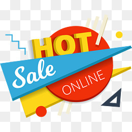 红色简约拍卖促销标签,免抠元素