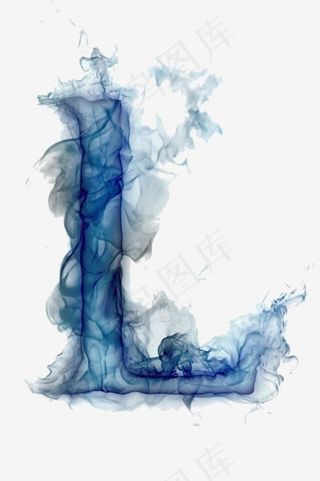 创意水墨丹青字母L