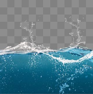 动感水流水浪元素,免抠元素