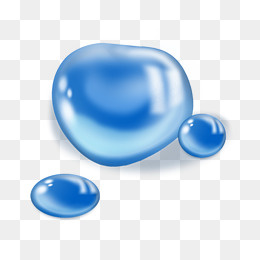 蓝色的水珠手绘插画