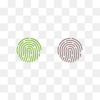 绿色和紫色的指纹,免抠元素