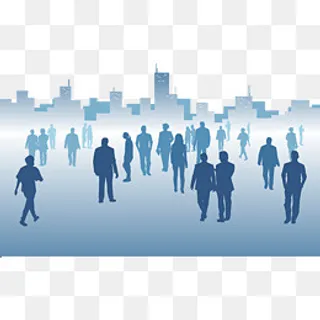 中国人口日城市人群,免抠元素