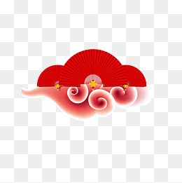 过年不打烊扇子祥云,免抠元素