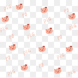 猪小姐可爱手绘背景免扣免费下载,免抠元素