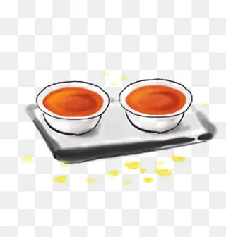 杯子茶水手绘古风茶饮,免抠元素