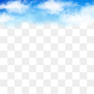水彩手绘蓝天白云,免抠元素