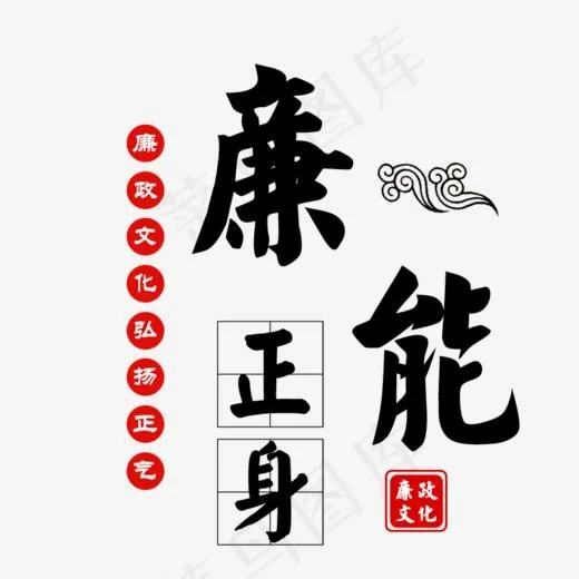 廉能正身廉政文化(800*800px)psd模版下载