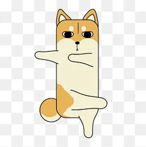 呆萌的小柴犬,免抠元素