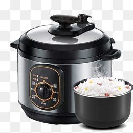银色电压力锅,免抠元素