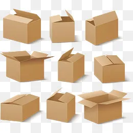 精美纸箱图标矢量图,免抠元素(2021*1760px)ai矢量模版下载