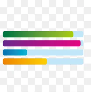 彩色进度条,免抠元素