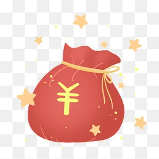 双十二活动金色红色卡通红包,免抠元素