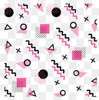 孟菲斯时尚淘宝风格线点正方形透,免抠元素