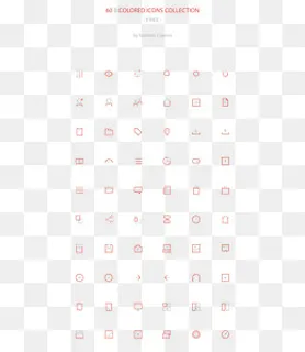 60独特的自由轮廓图标集合,免抠元素