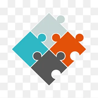 彩色拼图,免抠元素