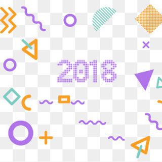 孟菲斯风格时尚潮流几何点线面背,免抠元素