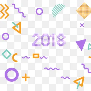 孟菲斯风格时尚潮流几何点线面背,免抠元素