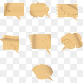 卡通手绘复古文本框集合,免抠元素