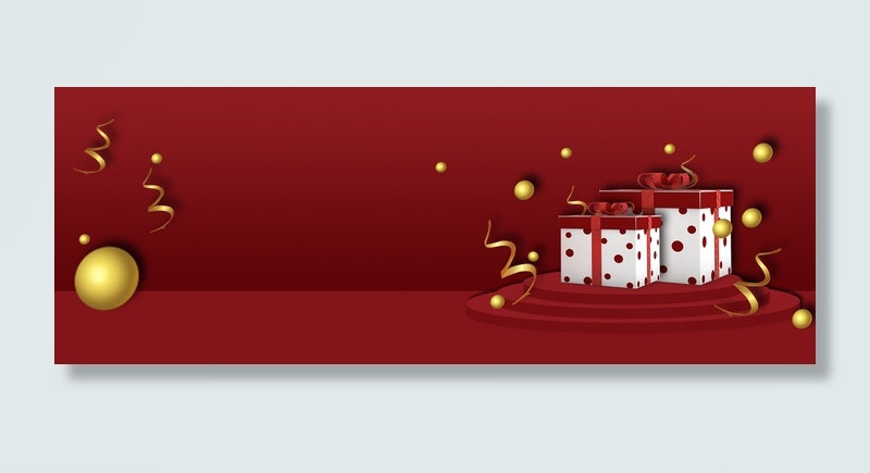 女王节礼物盒子金球商品背景海报背景图片素材