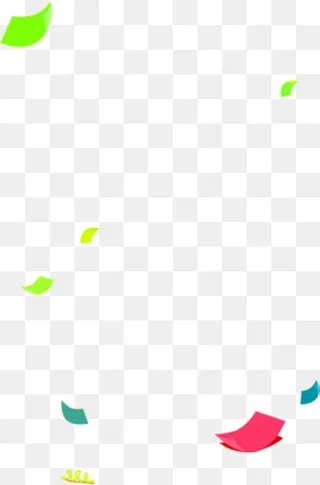 绿色纸片碎纸漂浮素材