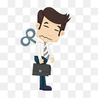 疲惫的办公人士,免抠元素