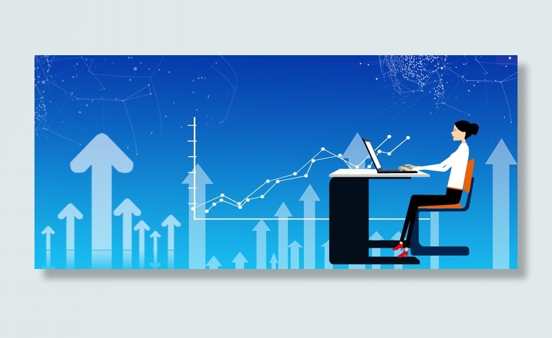 渐变工作商务投资分析banner海报背景背景图片素材