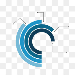 彩色圆环数据,免抠元素