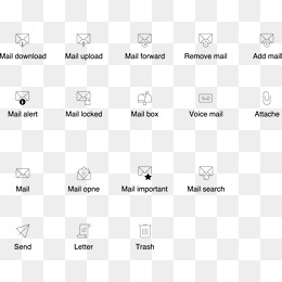 邮件邮箱线型矢量图标icon,免抠元素