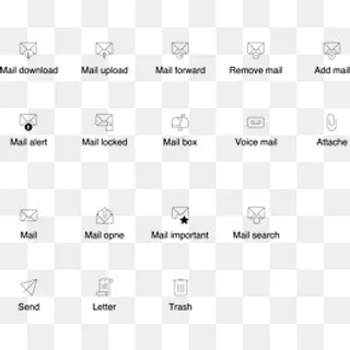 邮件邮箱线型矢量图标icon,免抠元素
