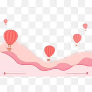 夏日狂欢剪纸风爱心banner,免抠元素