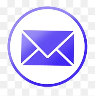 蓝紫色信封样式名片图标