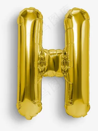卡通手绘气球字母H