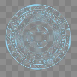蓝色符文发光符文光效PSD透明底,免抠元素(2000*2000px)psd模版下载