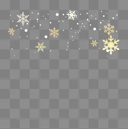 圣诞节卡通扁平金色雪花元素,免抠元素(2000*2000px)ai矢量模版下载