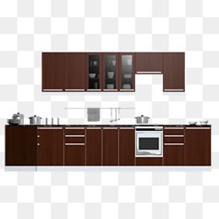 厨房橱柜组合套图正面视图