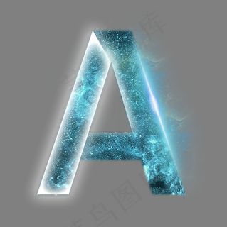 炫酷星空光效分割字母A