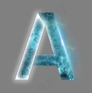 炫酷星空光效分割字母A