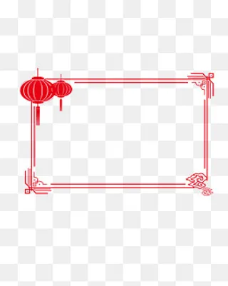 矢量手绘中国风边框,免抠元素