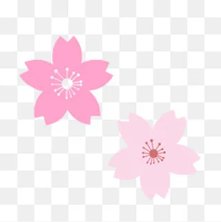 粉红色樱花春季樱花桃花素材,免抠元素