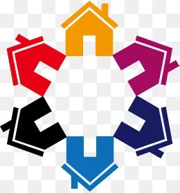 彩色简约家具家居logo矢量图,免抠元素(1500*1601px)ai矢量模版下载