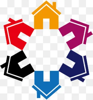 彩色简约家具家居logo矢量图,免抠元素