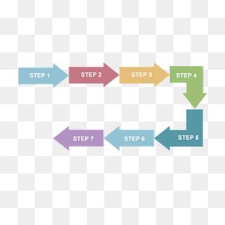 PPT箭头几何序列条目,免抠元素