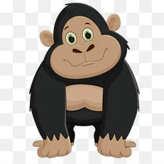 卡通猩猩PNG下载,免抠元素