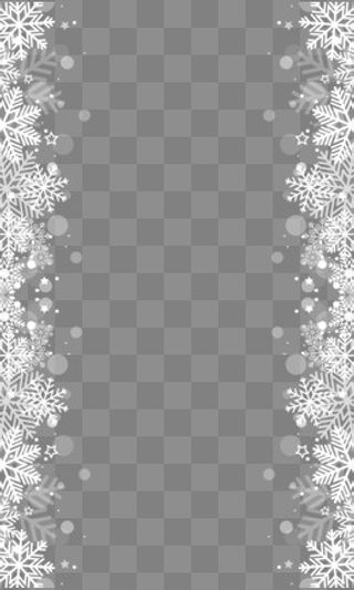 白色雪花边框装饰框矢量,免抠元素