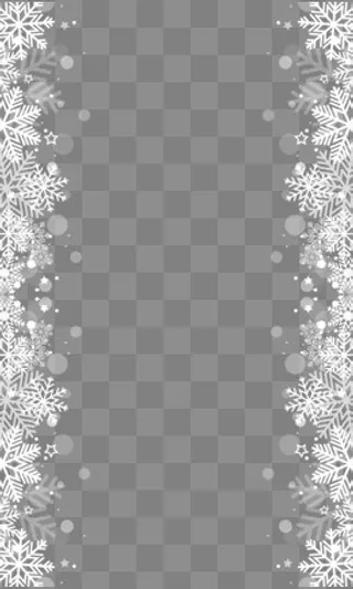 白色雪花边框装饰框矢量,免抠元素